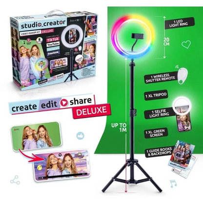 Canal Toys Studio Creator Video Maker Deluxe - Ring Light Tripod Lampu Vloger