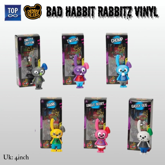 Deddy Bears Bad Habbit Rabbitz Vinyl 4inch - Koleksi Pajangan Kelinci Vinyl 4inch