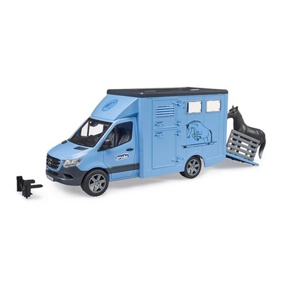Bruder 2674 Sprinter Animal Transporter with 1 Horse - Mainan Miniatur Mobil Pengangkut Kuda
