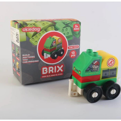 Okiedog Brix Racing Car 13pcs - Mainan DIY Balok Susun Puzzle - Mainan Bongkar Pasang Anak Murah