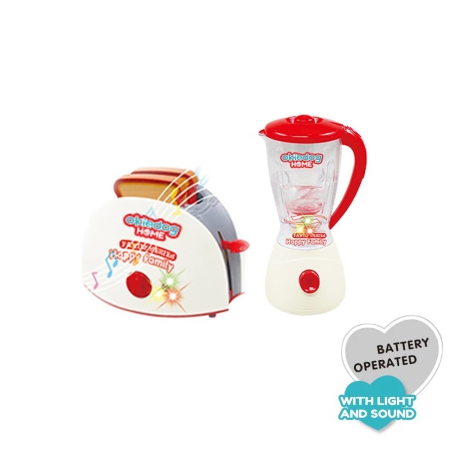 Okiedog Home Electronic Combo of Juicer and Toaster - Set Peralatan Dapur Anak