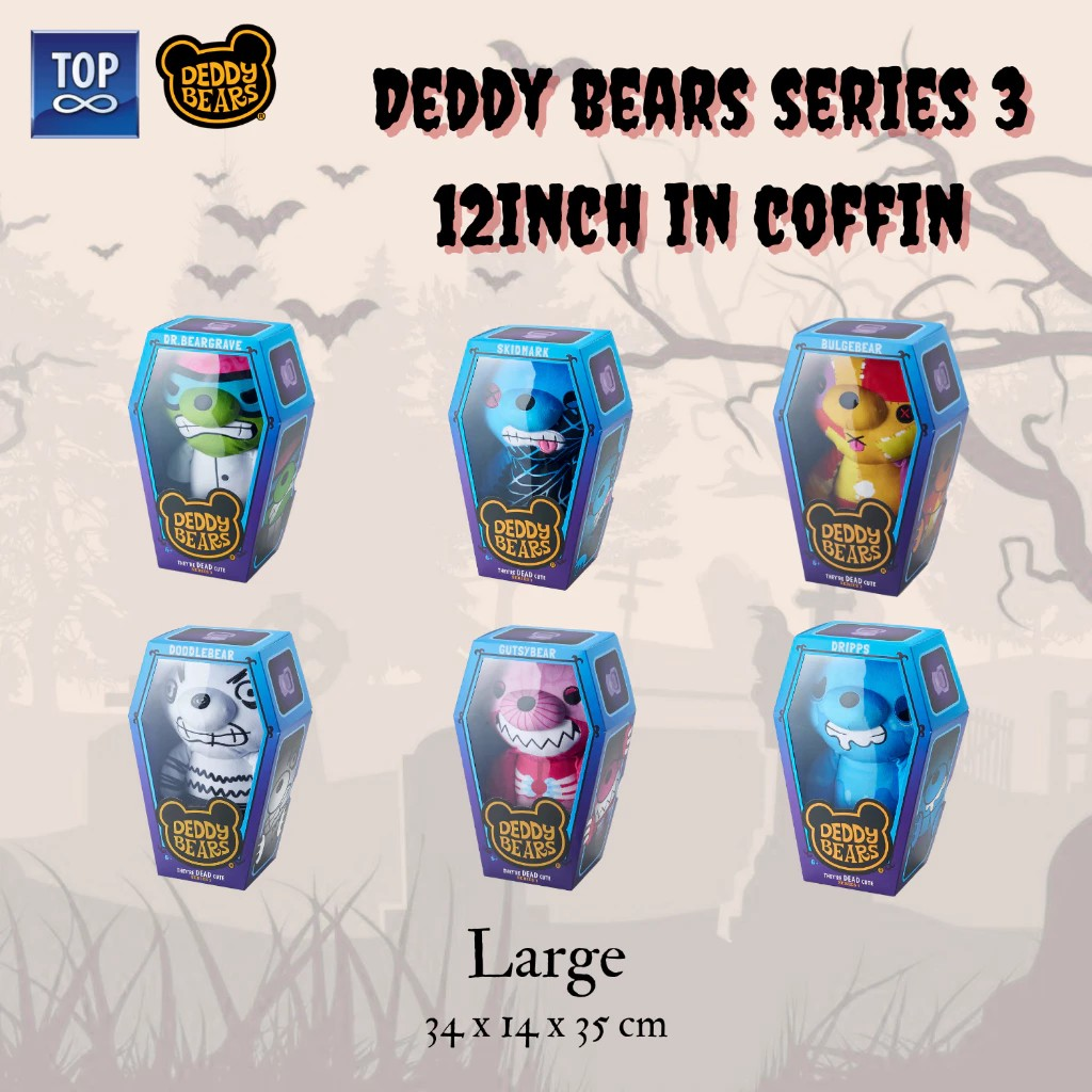 Deddy Bears In Coffin Collectible Plush w/ Roblox Digital Item - Koleksi Boneka Beruang dalam Peti