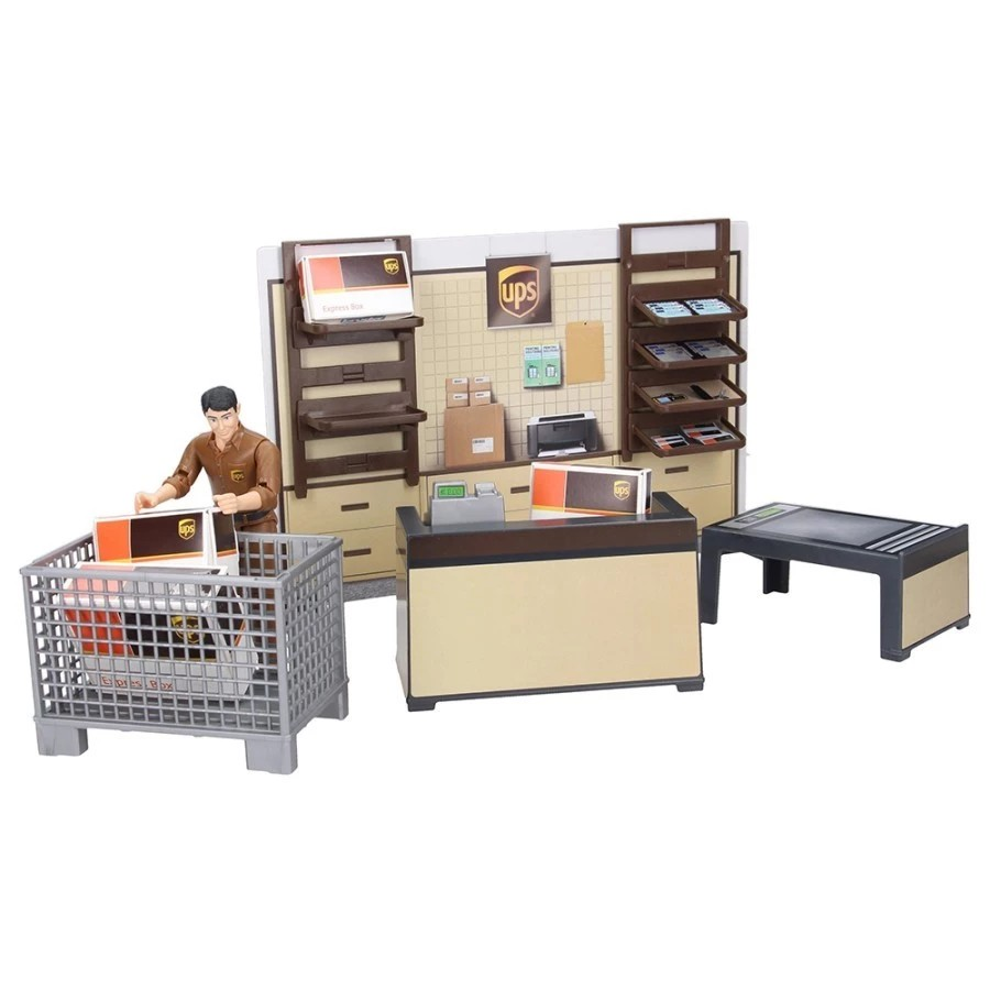 Bruder 62250 Bworld UPS Store - Mainan Miniatur Toko Pengiriman Barang