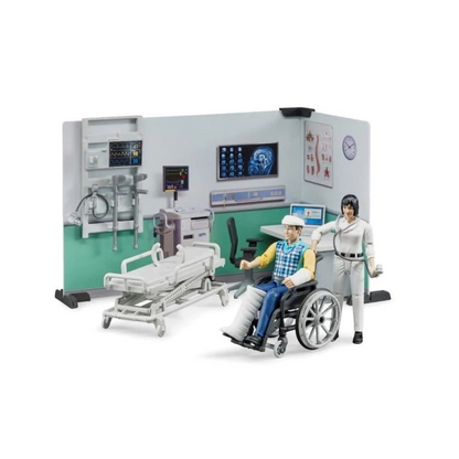 Bruder 62711 Bworld Set Health Station - Mainan Miniatur Rumah Sakit