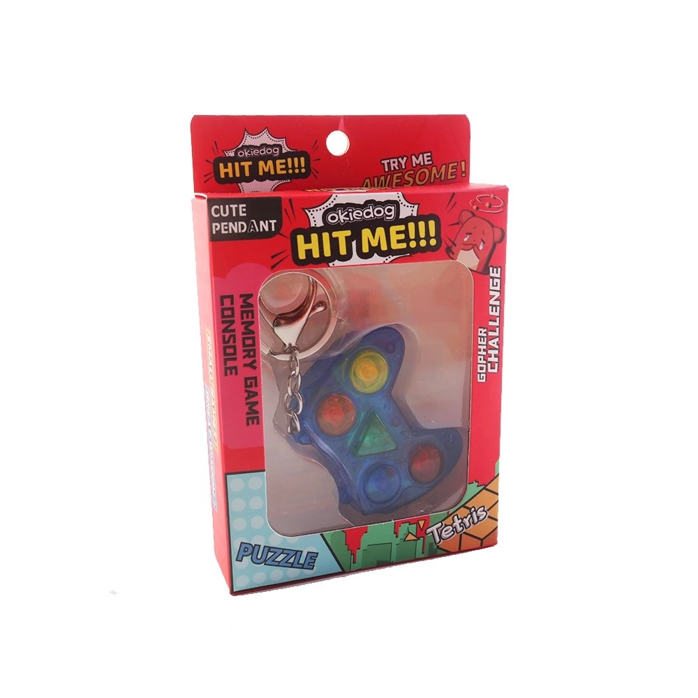 Okiedog Hit Me!!! Memory Game Console Version Transparent Edition (Assorted Color) Fidget Toys with Light and Sound