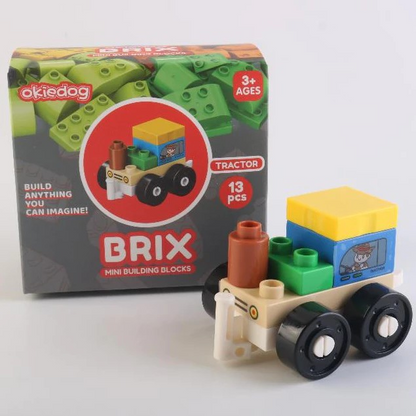 Okiedog Brix Racing Car 13pcs - Mainan DIY Balok Susun Puzzle - Mainan Bongkar Pasang Anak Murah