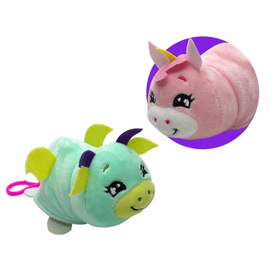 FlipaZoo 5in Mini Plush Mushmillows Asst of UP to 12 Styles - Surprise Toys Boneka Karakter Anak