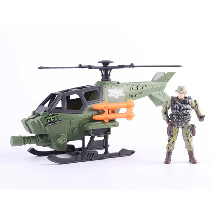 Okiedog Military Set Truck Tank Helicopter - Mainan Tank Besar & Helikopter