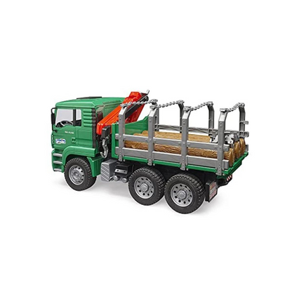Bruder 2769 MAN TGA Timber Truck Loading Crane & 3 Trunks - Mainan Miniatur Truk Pengangkut Kayu