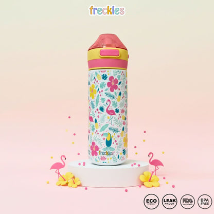 Freckles Ohlala My Lock Tumbler 520ml Stainless Steel 304 - Botol Minum Anak Stainless 304 dengan Sedotan Silicon