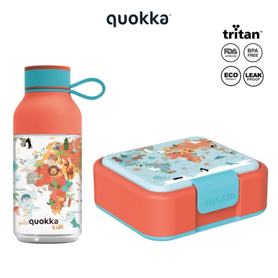 Bundling Set Quokka Sandwich Box & Quokka Ecozen Bottle Ice With Strap 430ml - Tempat Makan - Botol Minum Anak