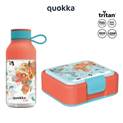 Bundling Set Quokka Sandwich Box & Quokka Ecozen Bottle Ice With Strap 430ml - Tempat Makan - Botol Minum Anak