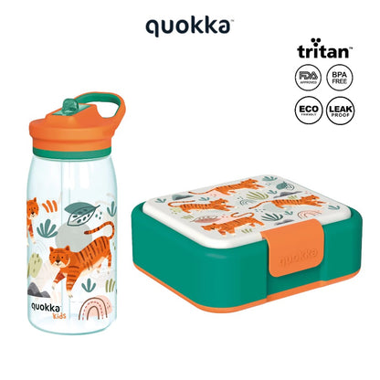 Bundling Set Quokka Sandwich Box & Quokka Ecozen Bottle Ice With Strap 430ml - Tempat Makan - Botol Minum Anak