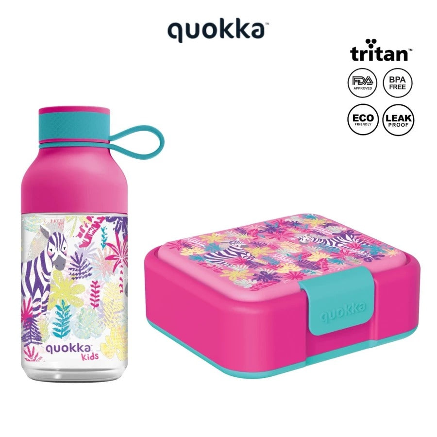 Bundling Set Quokka Sandwich Box & Quokka Ecozen Bottle Ice With Strap 430ml - Tempat Makan - Botol Minum Anak