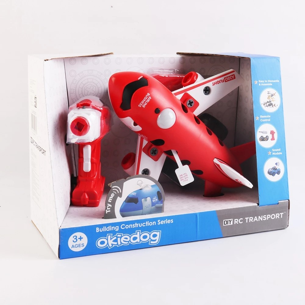 Okiedog DIY RC Plane Light - Mainan Remote Control Pesawat Anak
