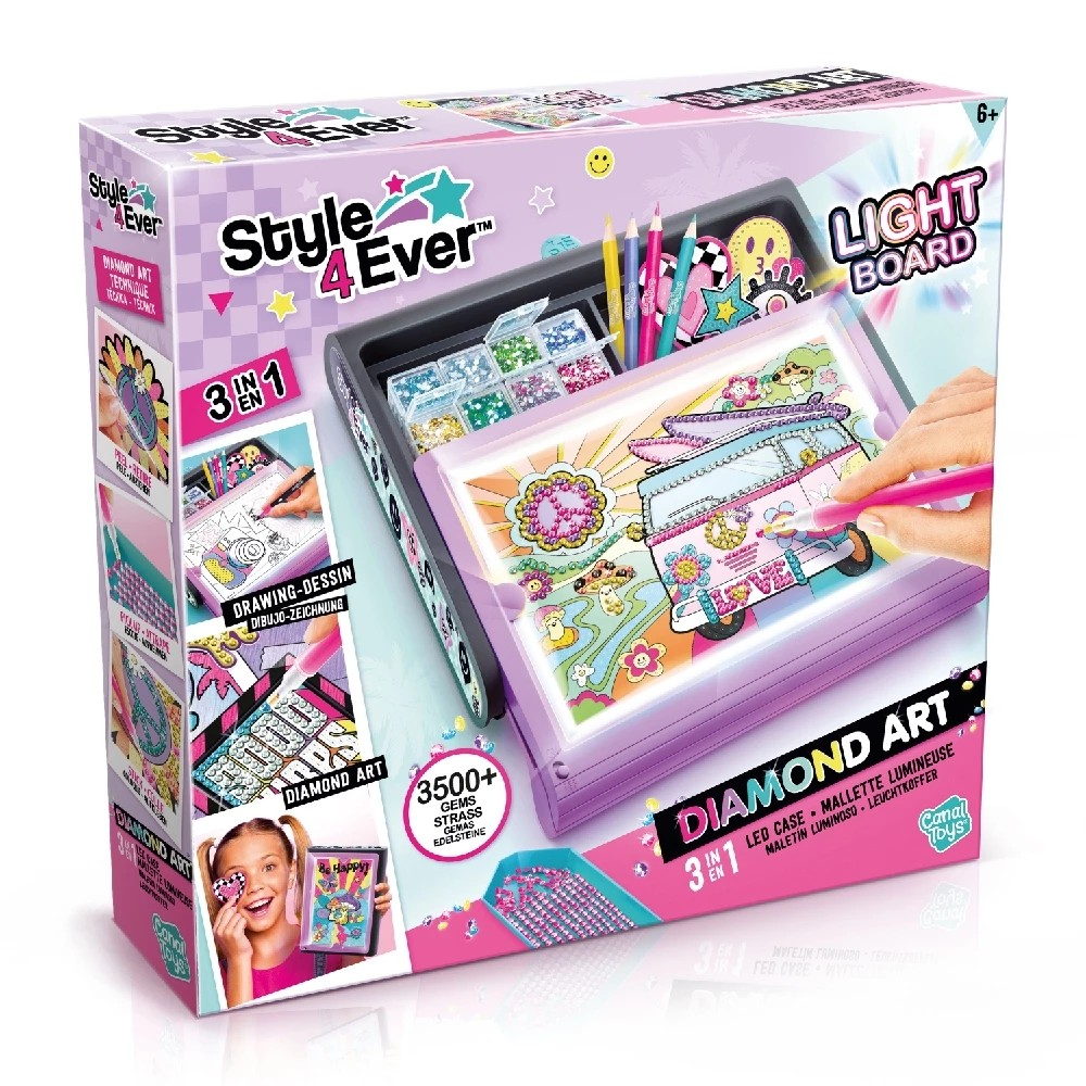 Canal Toys S4E Diamond Art 3in1 LED Case - Mainan Kreativitas Anak