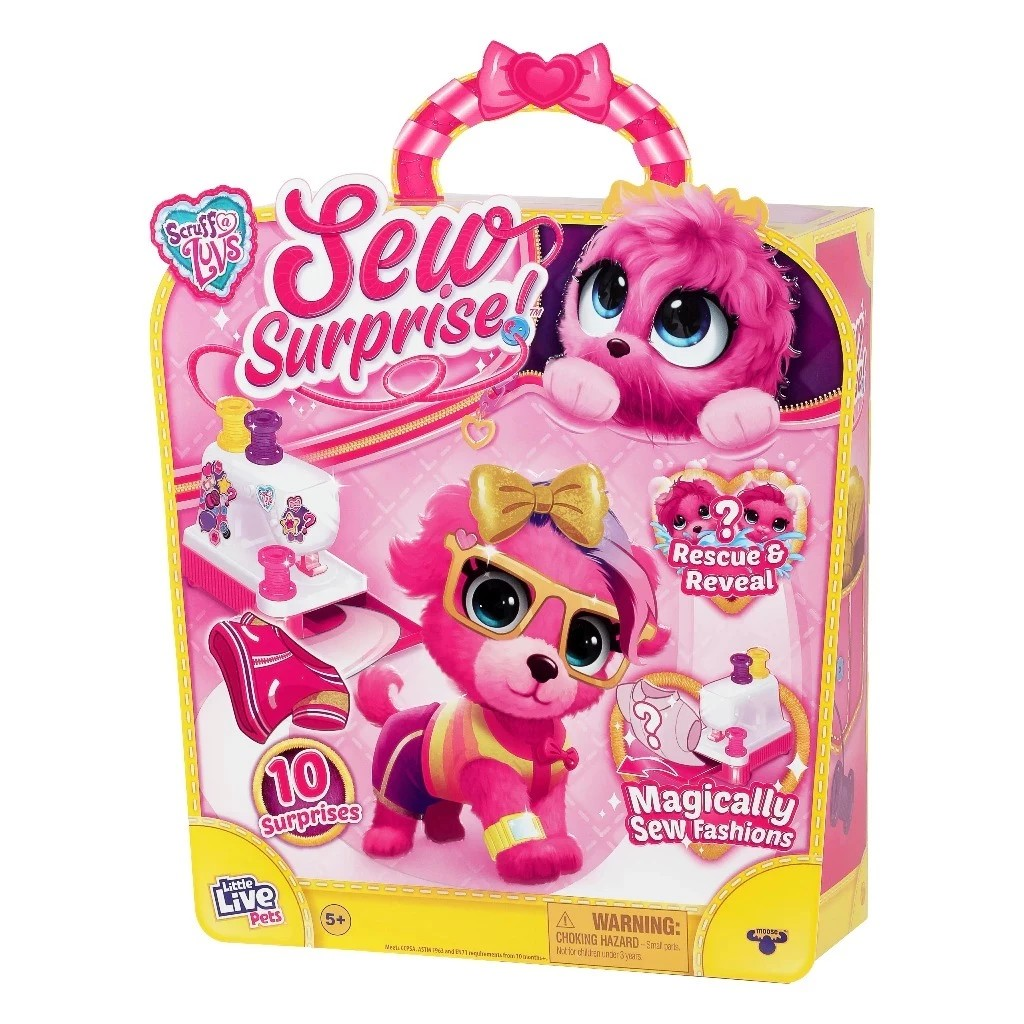Scruff A Luvs Surprise Sew Wow - Mainan Boneka Anjing Kejutan