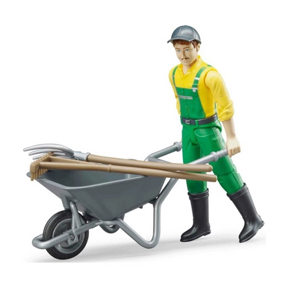 Bruder 62610 Figure Set Farmer with Accessories - Mainan Miniatur Figur Petani