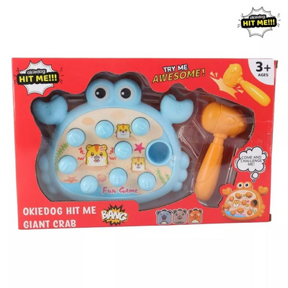 Okiedog Hit Me Giant Crab - Mainan Pukul Palu Hewan Kepiting Lucu