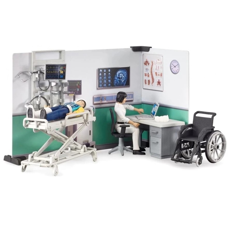 Bruder 62711 Bworld Set Health Station - Mainan Miniatur Rumah Sakit
