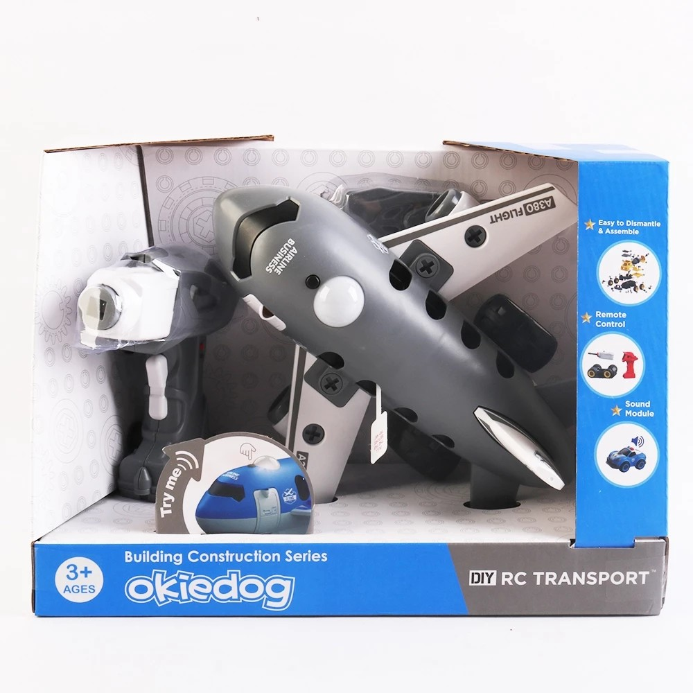 Okiedog DIY RC Plane Light - Mainan Remote Control Pesawat Anak