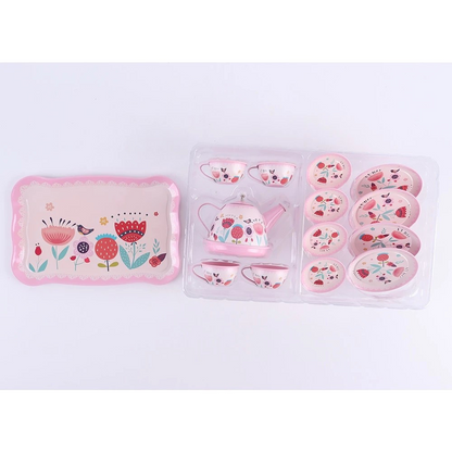 Okiedog Red Flower Chinese Tea Pot - Set Mainan Cangkir Teh untuk Anak SNI