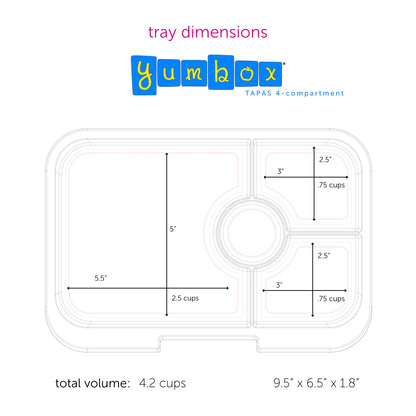 Yumbox Tapas 4C - Tempat Bekal Makan Anak Premium Anti Tumpah BPA FREE