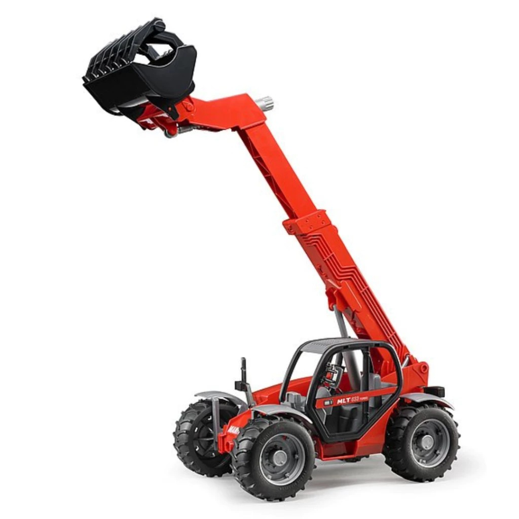 Bruder 2125 Manitou Telescopic Loader Mlt 633 - Mainan Miniatur Alat Berat Forklift