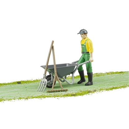 Bruder 62610 Figure Set Farmer with Accessories - Mainan Miniatur Figur Petani